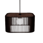 Luminária Pendente Ayla Modelo Ripado - Marrom