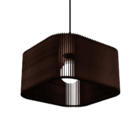 Luminária Pendente Ayla Modelo Ripado - Marrom