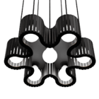 Luminária Pendente Azaléia Modelo Ripado - Preta