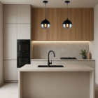 Luminária Pendente Balcão Cozinha Quarto Ball Cor Madeira E27