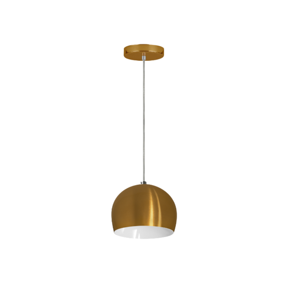 Luminária Pendente Balcão De Cozinha Modelo Bola 14cm X 13cm Ouro