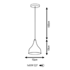 Luminária Pendente Balcão E Quarto Midy Gota 15 X 19cm Cereja
