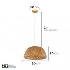 Luminária Pendente Bambu Fibra Natural 360