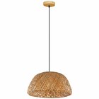 Luminária Pendente Bambu Fibra Natural 360