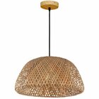 Luminária Pendente Bambu Fibra Natural 450