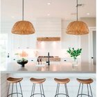 Luminária Pendente Bambu Fibra Natural 450