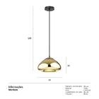 Luminária Pendente Berlim - Dourado