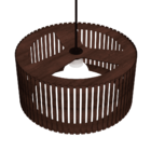 Luminária Pendente Berlim Modelo Ripado - Marrom