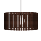 Luminária Pendente Berlim Modelo Ripado - Marrom