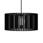 Luminária Pendente Berlim Modelo Ripado - Preta