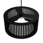 Luminária Pendente Berlim Modelo Ripado - Preta