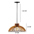 Luminária Pendente Bivolt Ocean Vesper Madeira Natural