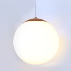 Luminária Pendente Bola 30cm Com Acabamento Cobre E Cabo Tran