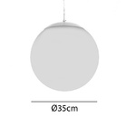 Luminária Pendente Bola 35cm Com Acabamento Cobre E Cabo Tran