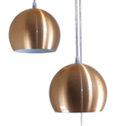 Luminária Pendente Bola Tripla Pequena Cobre