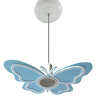 Luminária Pendente Borboleta Azul Infantil Quarto Menina