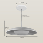 Luminária Pendente Branco Fosco Sala Mesa Luxo 38x200cm 3xg9