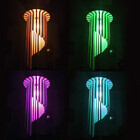 Luminária Pendente Celestial Crescente Em Madeira Nobre E27