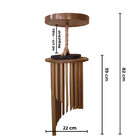 Luminária Pendente Celestial Crescente Em Madeira Nobre E27