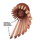 Luminária Pendente Celestial Crescente Em Madeira Nobre E27