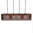 Luminária Pendente Centauro Modelo Ripado - Marrom