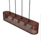 Luminária Pendente Centauro Modelo Ripado - Marrom