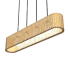 Luminária Pendente Centauro Modelo Ripado - Mdf Cru