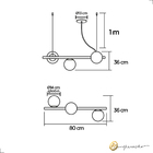 Luminária Pendente Century Metal Dourado Ono 733/3 Spotline