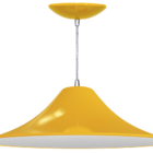 Luminaria Pendente Chapéu Chinês -  Amarelo / Branco