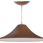 Luminaria Pendente Chapéu Chinês -  Bronze / Branco