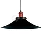 Luminária Pendente Chapéu Nordic Preto Com Rosé Industrial -