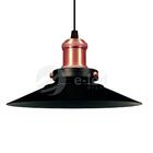 Luminária Pendente Chapéu Nordic Preto Com Rosé Industrial -