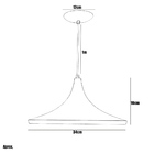 Luminária Pendente Chapeu Sala Jantar Dourado