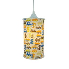 Luminária Pendente Cilíndrica Carros Colorida