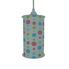 Luminária Pendente Cilíndrica Poás Azul, Verde E Rosa