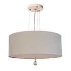 Luminária Pendente Com Cristal Cúpula Cinza 50x15 3e27