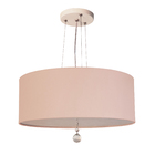 Luminária Pendente Com Cristal Cúpula Rosa 50x15 3e27