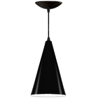 Luminária Pendente Cone Preto Brilhante