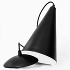 Luminária Pendente Cone Preto Fosco / Branco