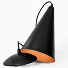 Luminária Pendente Cone Preto Fosco / Cobre