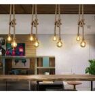 Luminária Pendente Corda Dupla Rústico Retro Para Quarto Banc