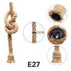 Luminária Pendente Corda Dupla Rústico Retro Para Quarto Banc