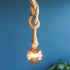 Luminaria Pendente Corda Sisal Vintage Kit 5 Uni Decoraçao Sa