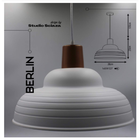 Luminária Pendente Cozinha Berlin 36cm Moderno Industrial Bra