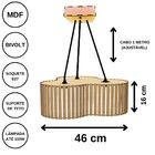 Luminária Pendente Crepusculo Modelo Ripado - Preta