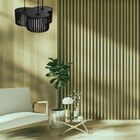 Luminária Pendente Crepusculo Modelo Ripado - Preta