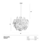 Luminária Pendente Cristal - Lustre - Incolor - Transparente