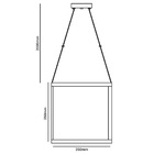 Luminária Pendente Cubo 42w 3000k Dourado Bivolt