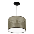 Luminaria Pendente Cúpula Ratan 30x20 Cm