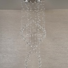 Luminária Pendente De Cristal Base De Inox 30cm De Diâmetro 1